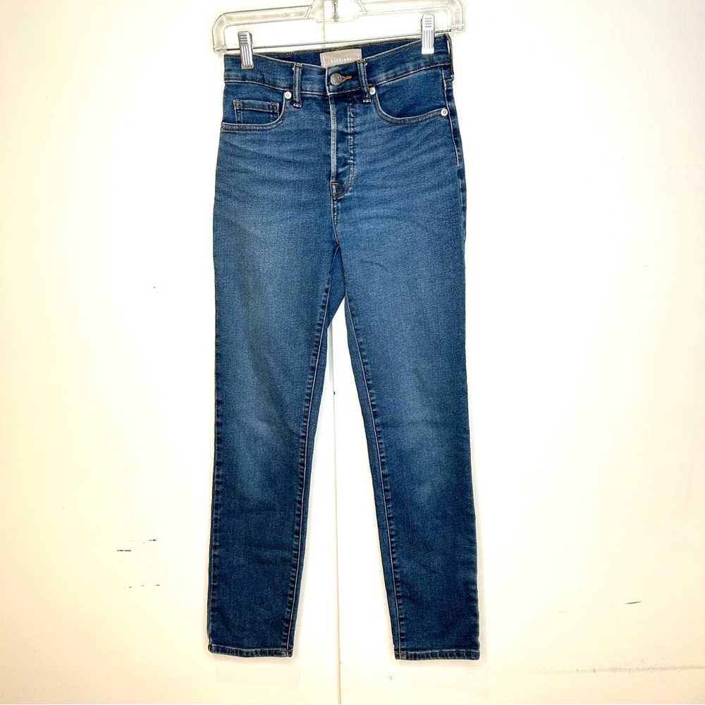 EVERLANE High Rise Slim Straight Cigarette Leg Buttonfly Jeans